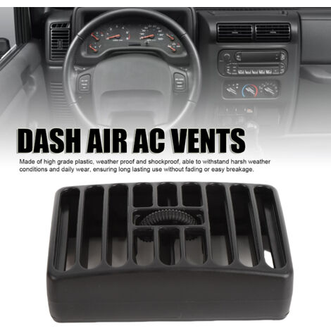 Rejilla de ventilación del tablero ABS 5DP55TAZ, rejilla de salida de aire del lado del conductor para Jeep Wrangler TJ 1997-2006