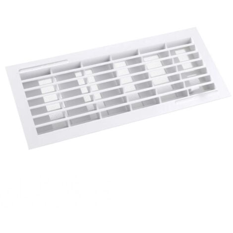 Rejilla de ventilación interior, cierre rectangular 254x108 mm con mosquitera, blanca
