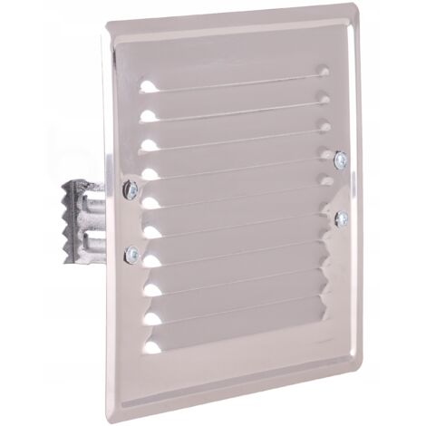 REJILLA DE VENTILACIÓN METÁLICA (con lengüetas de expansión) 14x14 INOXIDABLE