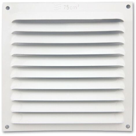 Rejilla de ventilación plana 150x150 mm Blanca