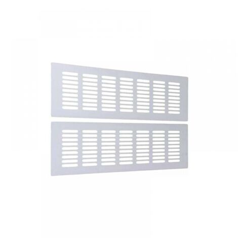 Rejilla de ventilación rectangular para una ventilación ideal Rejilla de ventilación rectangular 80 x 300mm 2 uds [blanco].