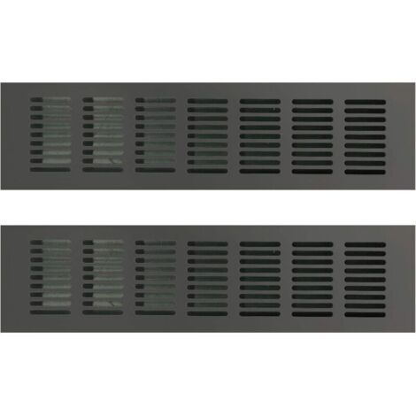 Rejilla de ventilación rectangular, rejilla de ventilación rectangular, rejilla de ventilación rectangular para una ventilación ideal 80 × 300 mm 2 unidades