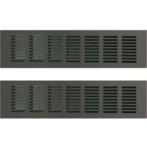 Rejilla de ventilación rectangular, rejilla de ventilación rectangular, rejilla de ventilación rectangular para una ventilación ideal 80 × 300 mm 2 unidades