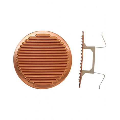 Rejilla de ventilación redonda con resorte de cobre 80x125 mm
