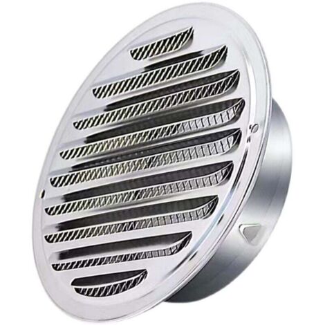 Rejilla de ventilación redonda de acero inoxidable Qrity de 80 mm, campana extractora, rejilla de extracción de aire redonda, campana extractora de humos con mosquitera