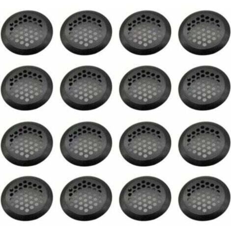 Rejilla de ventilación redonda de acero inoxidable ZVD, 16 piezas de malla de ventilación, rejilla de ventilación de acero inoxidable, rejilla de ventilación de escape, para gabinetes de cocina, muebl