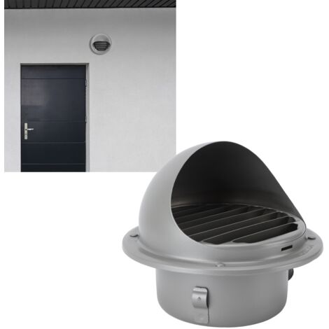 Rejilla de ventilación redonda, lamas de acero inoxidable impermeables.