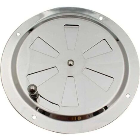 Rejilla de ventilación redonda, rejilla de ventilación ajustable, entrada y salida de aire de acero inoxidable.