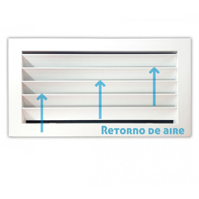 

Bilake - Rejilla de ventilación retorno blanco Blanco 400x100 mm - Blanco