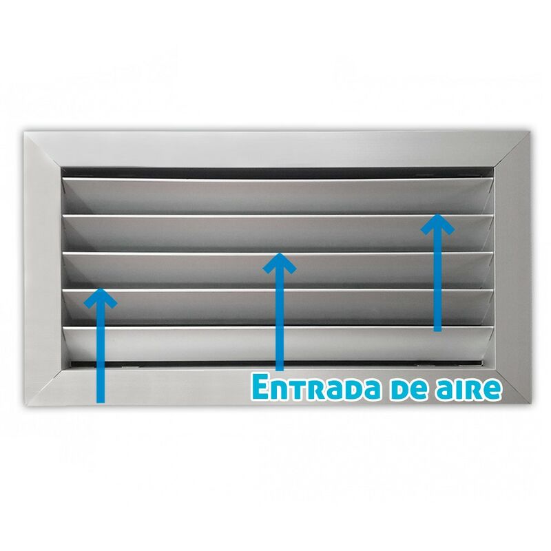 

Bilake - Rejilla de ventilación retorno plata mate Plata mate 500x150 mm - Plata mate