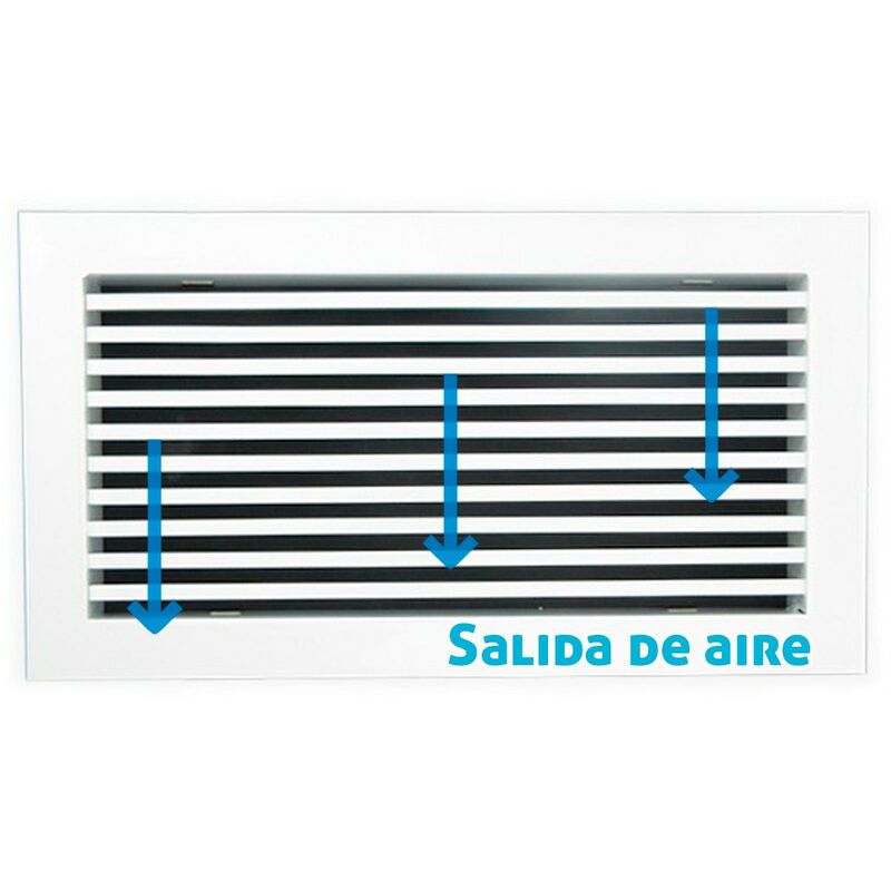 

Salvador Escoda - Rejilla lineal inclinación 0º blanca para aire acondicionado 200x150mm