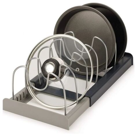 Rejilla para ollas de 1 pieza, rejilla para ollas de cocina con 7 compartimentos ajustables, perfecta para ollas y utensilios de cocina