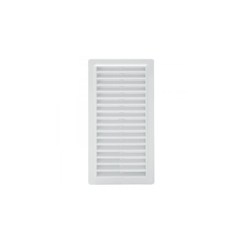 

Rejilla plastico empotrar con malla posterior 25x12 cm.