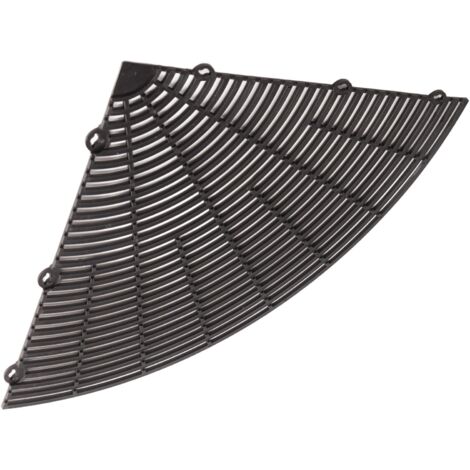 Rejilla protectora para macetas – Rejilla antivuelco de PP negro, 30 cm – Juego de 4 paneles y 8 tornillos