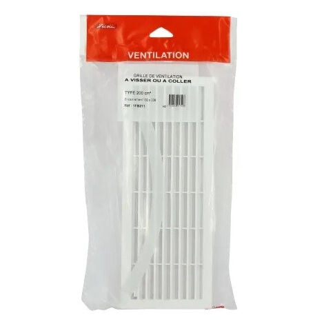 Rejilla rectangular Nicoll 1FB211 con cierre 200 mosquitera