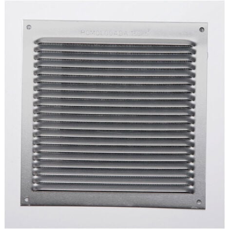 Rejilla sin borde alumbre 0,6 color natural 170x170mm
