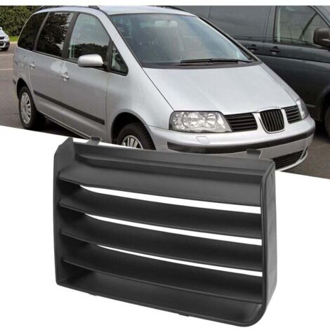 Rejilla superior derecha del parachoques delantero KZQ 7M785365401C, repuesto para Seat Alhambra 7M 2001-2010, lamas dobles en negro brillante