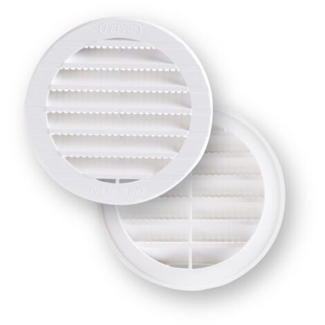 Rejilla Ventilacion 94Mm Emp Fepre Abs Bl Con Mosquitera Espesor 2,