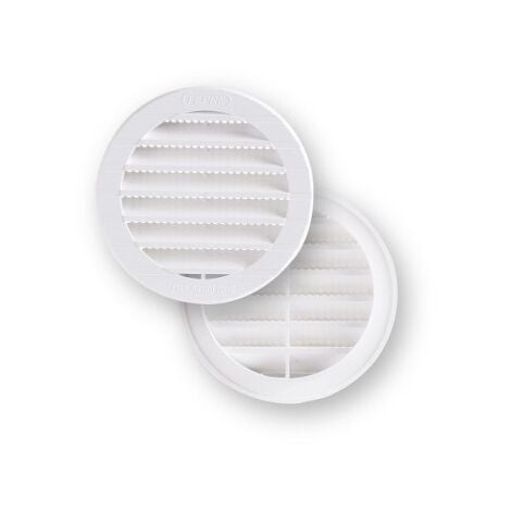 Rejilla Ventilacion 94Mm Emp Fepre Abs Bl Con Mosquitera Espesor 2,