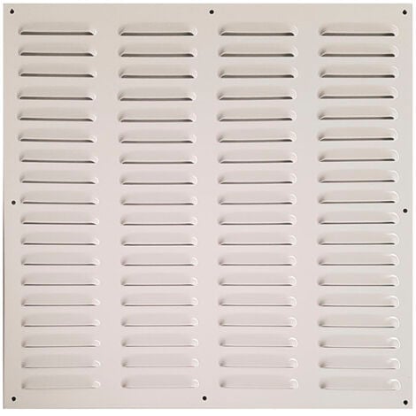 Rejilla ventilacion aluminio con borde .1,2X50X50 blanca