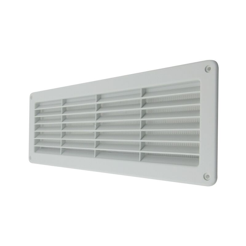 

Vecamco - Rejilla ventilación de plástico 370x123 mm con malla anti insectos