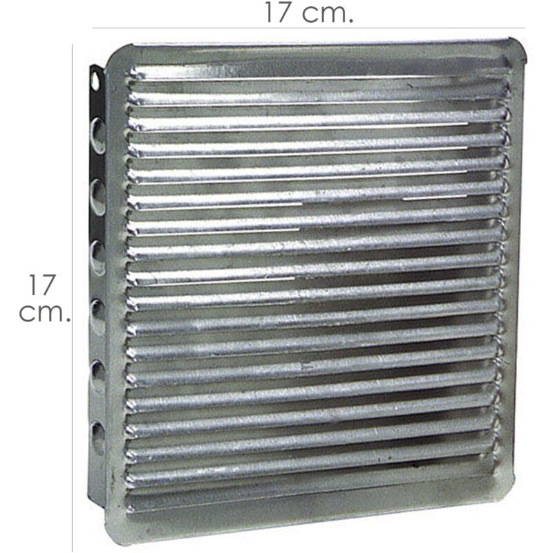 

Rejilla ventilacion empotrar 17x17 cm. aluminio