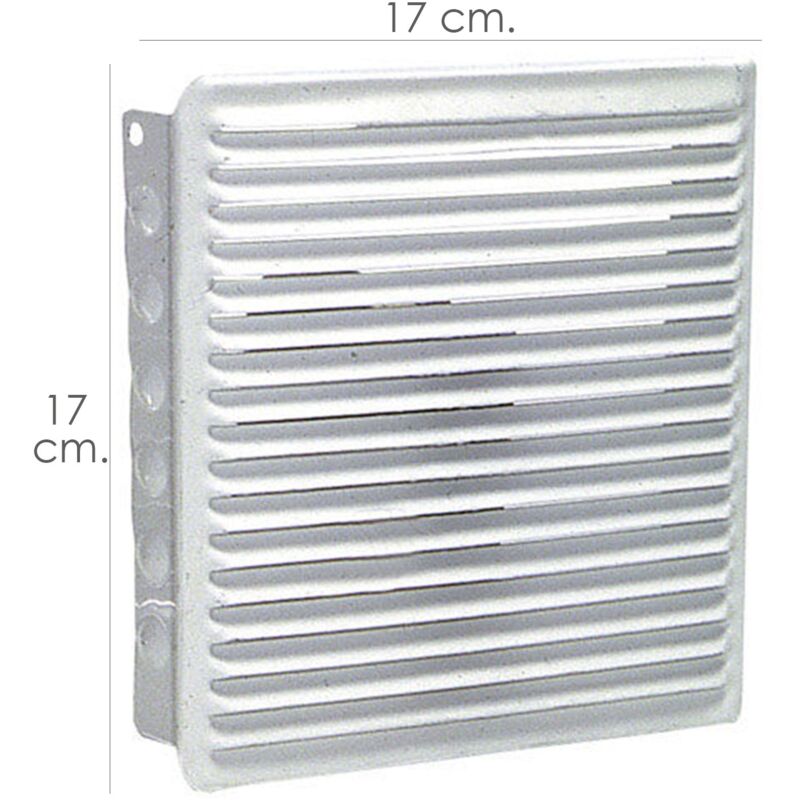 

Rejilla ventilacion empotrar 17x17 cm. blanca lacada
