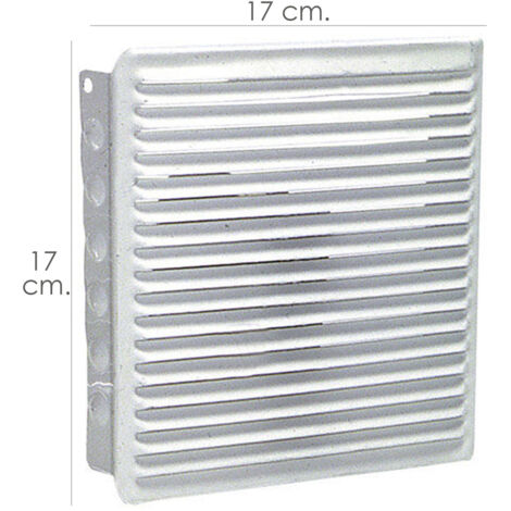 Rejilla Ventilacion Empotrar 17x17 cm. Blanca Lacada