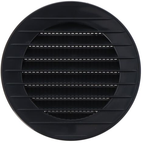 REJILLA VENTILACIÓN REDONDA EMPOTRABLE CON MOSQUITERA Ø80mm ABS GRIS ANTRACITA