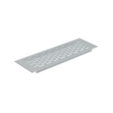 rejilla ventilzación zócalo aluminio acabado cromo mate medida rejilla 225x70