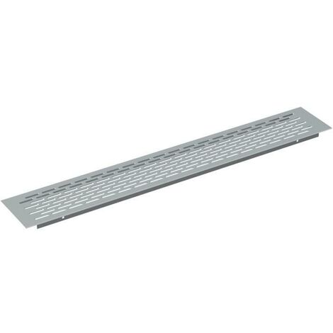 rejilla ventilzación zócalo aluminio acabado cromo mate medida rejilla 450x70