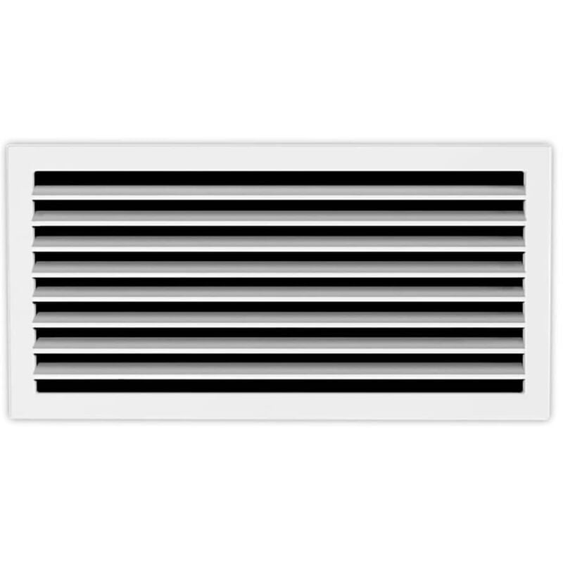 

Rejillas Retorno Blanca Lamas Horizontales Fijas 45º | 300X150mm