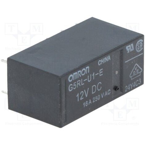 Relais 12 volts DC 1 Contact inverseur 16a/250vac Bistable G5rl-u1-e-12vdc Omrom