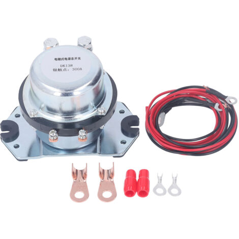 Relais 12V 300A avec Télécommande pour Excavateur - Interrupteur Principal de Démarrage, Bobine 8W, Commutation 12V DC