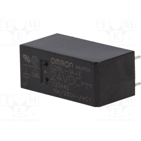 Relais 24vdc 16a/250v 1cto. Ouvert en veille Omron G2rl-1a-e-24dc