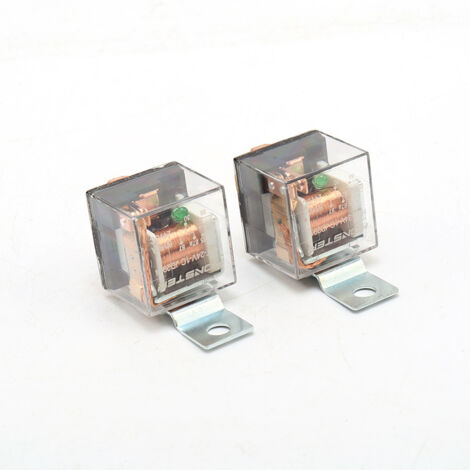 Relais à boîtier transparent 80A, double contact, relais 12V/24V, relais automobile inverseur normalement ouvert 60A, 80A-24V 5 broches 80A.