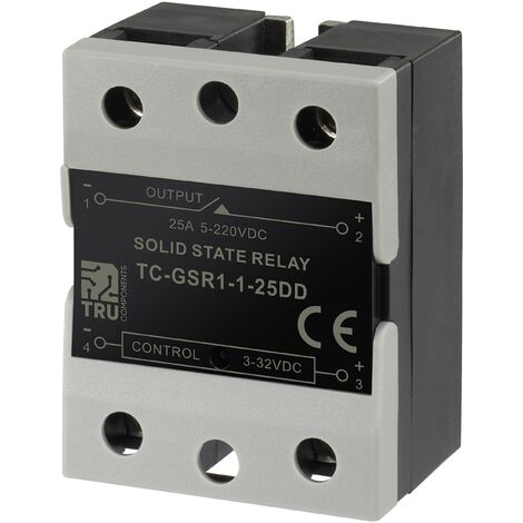 Relais à semi-conducteurs TRU COMPONENTS TC-GSR-1-25DD 25 A Tension de contact (max.): 220 V/DC commutation courant con