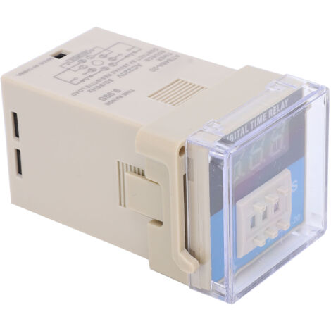 Relais à temporisation numérique LED avec cycle réglable et plage de délai 0.1s-99.9s, modèle ATS48A-20AC220V