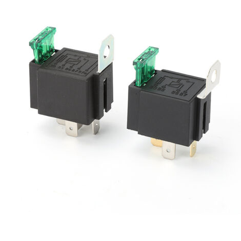 Relais automobile 30 A avec fusible intégré, 12 V, 4 ou 5 broches, compatible avec Chevrolet, Volkswagen, Great Wall et autres applications courantes. Relais à verrouillage 12 V - 4 broches, normaleme