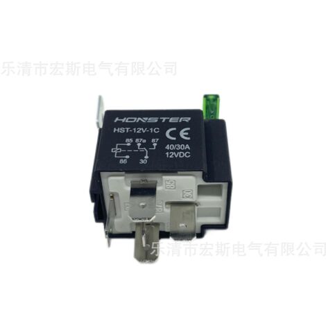 Relais automobile 40/30 ADC 12 V avec fusible, 12 V avec dosseret, fusible 30 A, 12 V à cinq broches 30 A