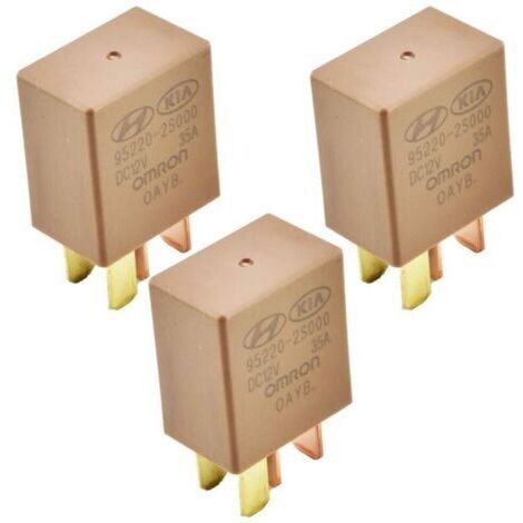 Relais automobile 95220-2S000 DC 12 V 35 A 4 broches compatible avec Hyundai KIA (lot de 3)