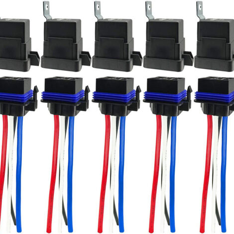 Relais automobile intégré étanche 40 A 12 V - 1 A/1 C (lot de 5)  relais 40 A/80 A à quatre broches 40 A - 12 V (lot de 5)