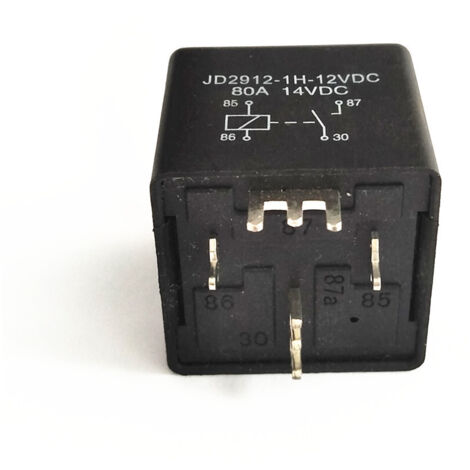 Relais automobile JD2912 80A 12V 4P, circuit imprimé, fil pointu, 80A