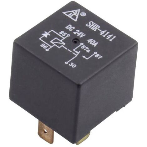 Relais automobile TRU COMPONENTS SHR-4141 SHR-12VDC-F-C 5pin 1433307 12 V/DC 40 A 1 inverseur (RT) 1 pc(s) S494421