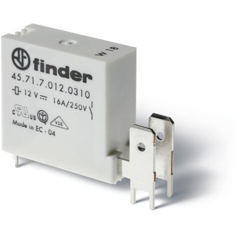 Relais CI température ambiante 1NO 16A 24V DC sensible Faston 250 FINDER 457170240310