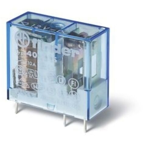 Relais circuit imprimé 1RT 12A 24V DC AgNi + Au haute température lavable FINDER 403190245003PAC