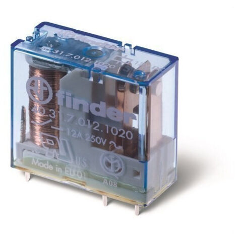 Relais circuit imprimé 1RT 12A 24V DC AgNi FINDER 403190240000PAC