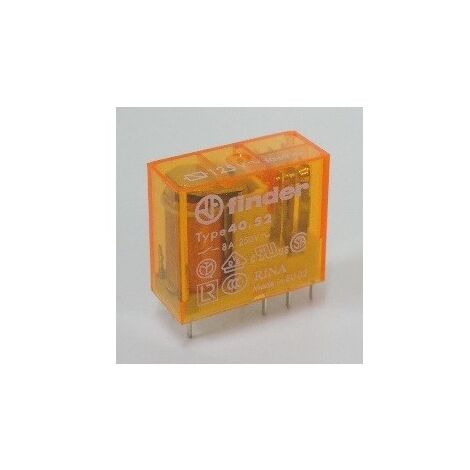 Relais circuit imprimé 2RT 8A 120V AC AgNi + Au FINDER 405281250000PAC