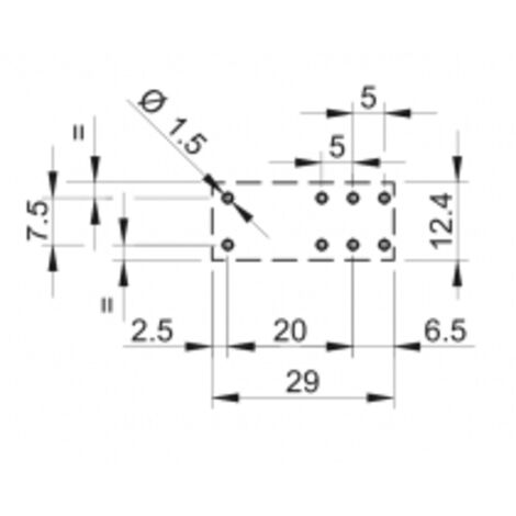 RELAIS CIRCUIT IMPRIME 2RT 8A 24AC CONTACTS AGNI PAS 5MM FINDER 263205