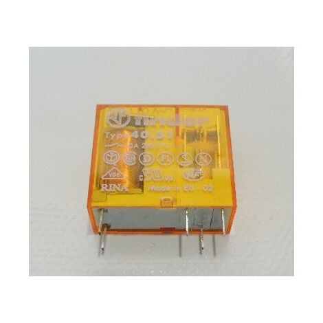 Relais circuit imprimé CI 1 contact inverseur rt 10A 110Vac agni pas 3.5mm FINDER 403181100000